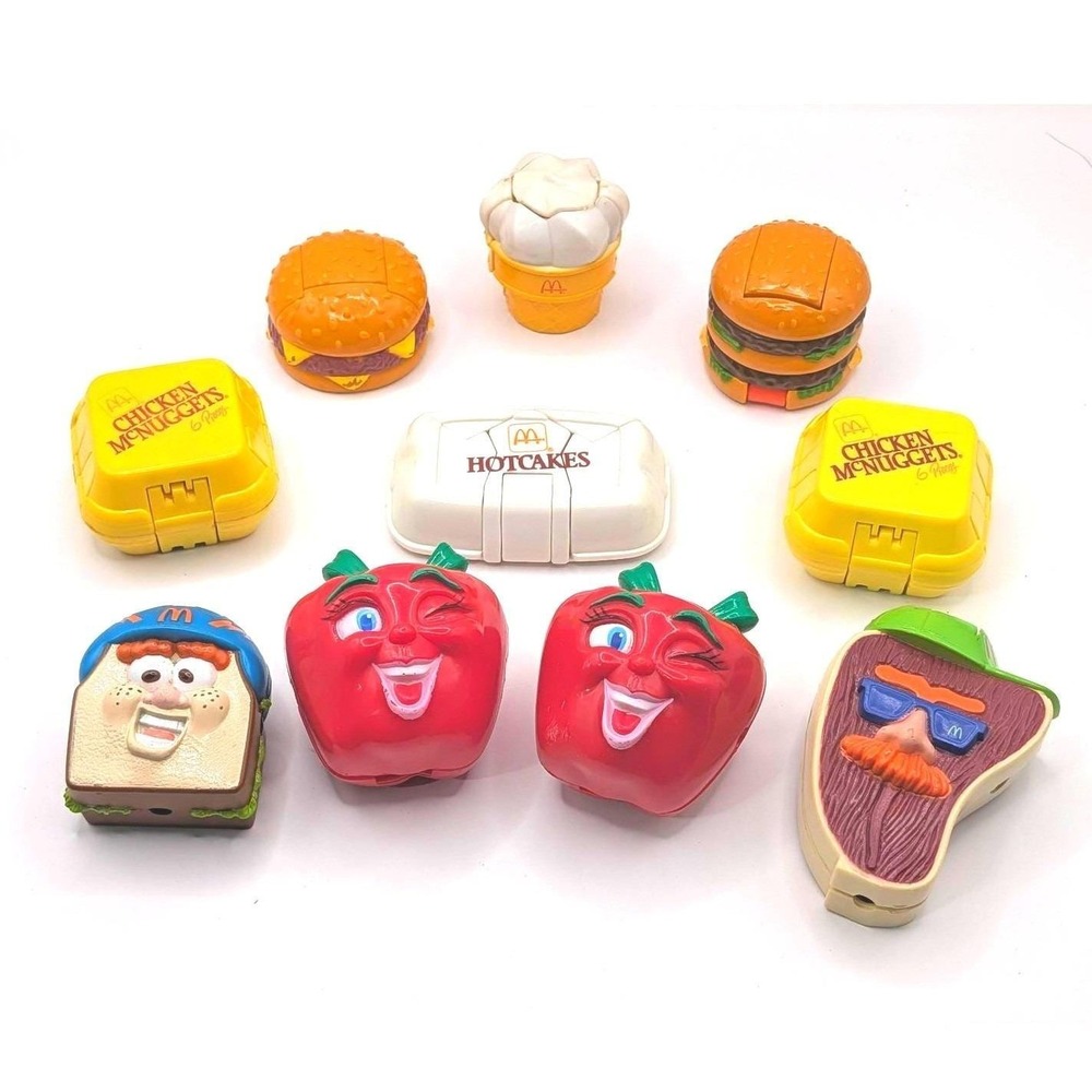 McDonalds Changeables Food Fundamentals Happy Meal Toys Lot of 10 1990 1993